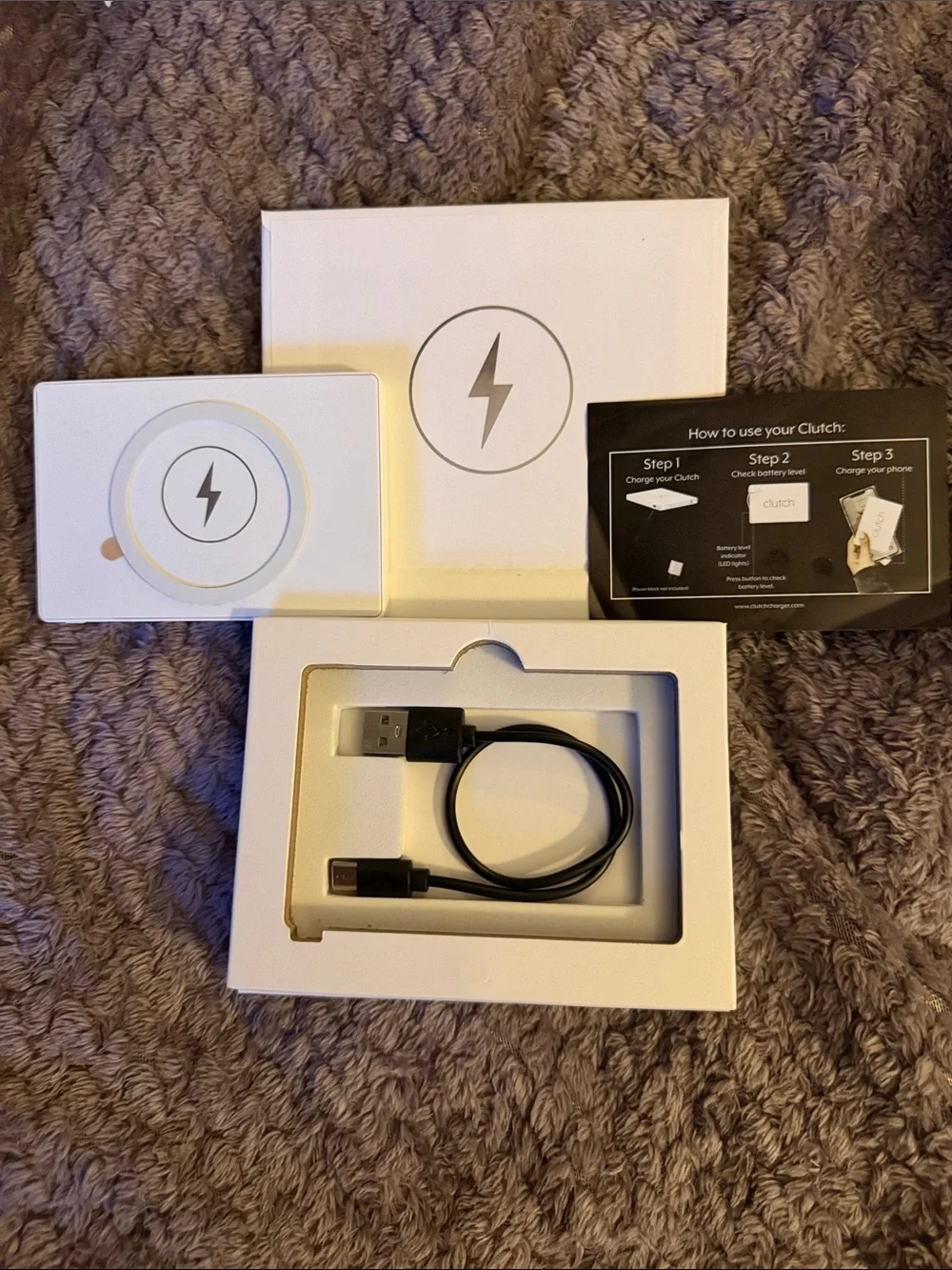 Clutch White Charger Case by